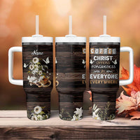 Personalized Christian Faith and Coffee Lover Tumbler With Handle Christ Offers Forgiveness For Everyone Everywhere Funny Definition