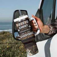 Personalized Christian Faith and Coffee Lover Tumbler With Handle Christ Offers Forgiveness For Everyone Everywhere Funny Definition