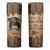 Personalized Deer Hunting Girl Skinny Tumbler Custom Name I'd Rather Be Hunting Camouflage Messy Bun