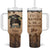 Personalized Deer Hunting Girl Tumbler With Handle Custom Name I'd Rather Be Hunting Camouflage Messy Bun