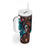Personalized La Catrina Sugar Skull Tumbler With Handle Custom Name Day of the Dead Skull Roses Gothic Aesthetic