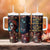 Personalized La Catrina Sugar Skull Tumbler With Handle Custom Name Day of the Dead Skull Roses Gothic Aesthetic