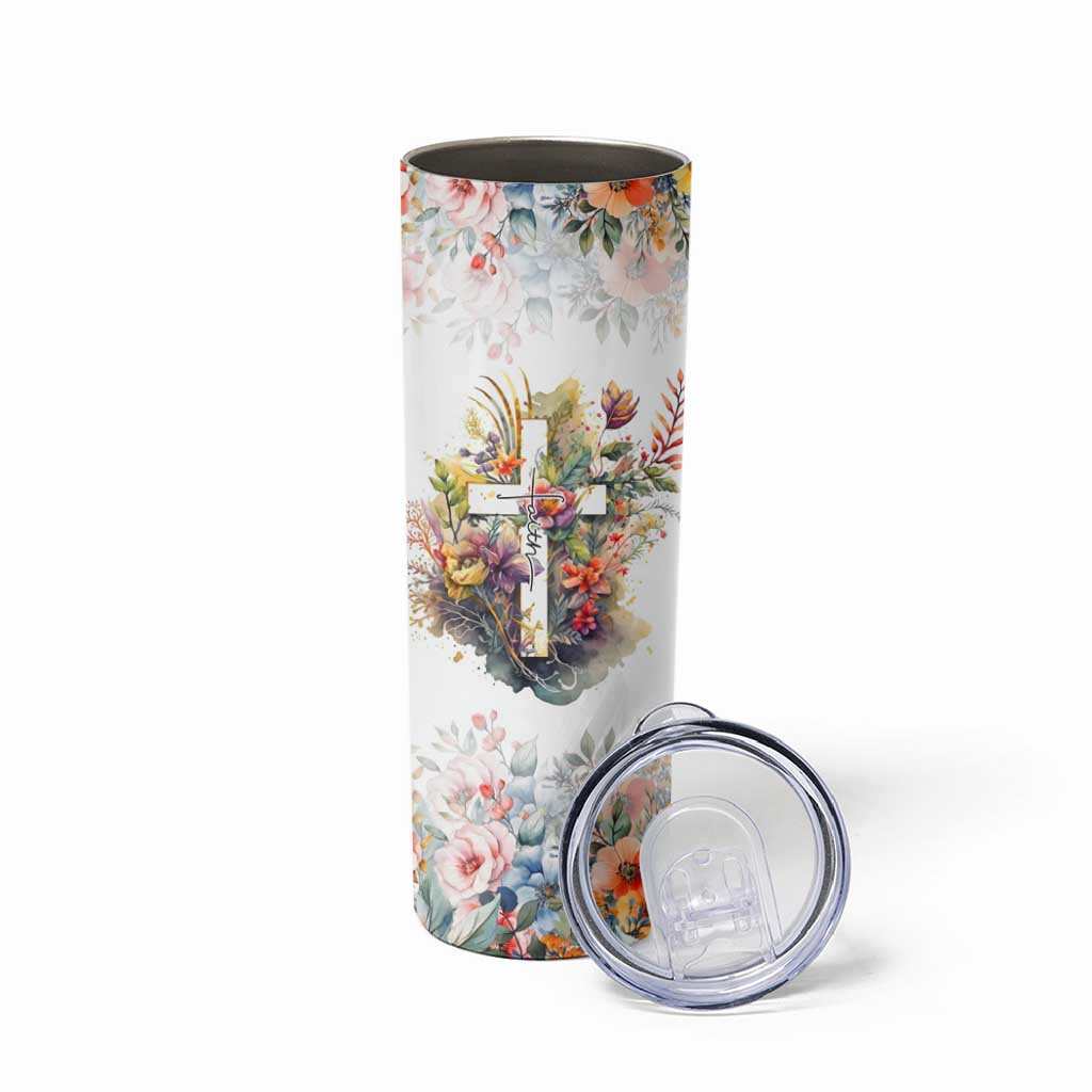 Christian Faith Floral Skinny Tumbler Bible Verse It Makes Them Possible Inspirational Religious Gifts