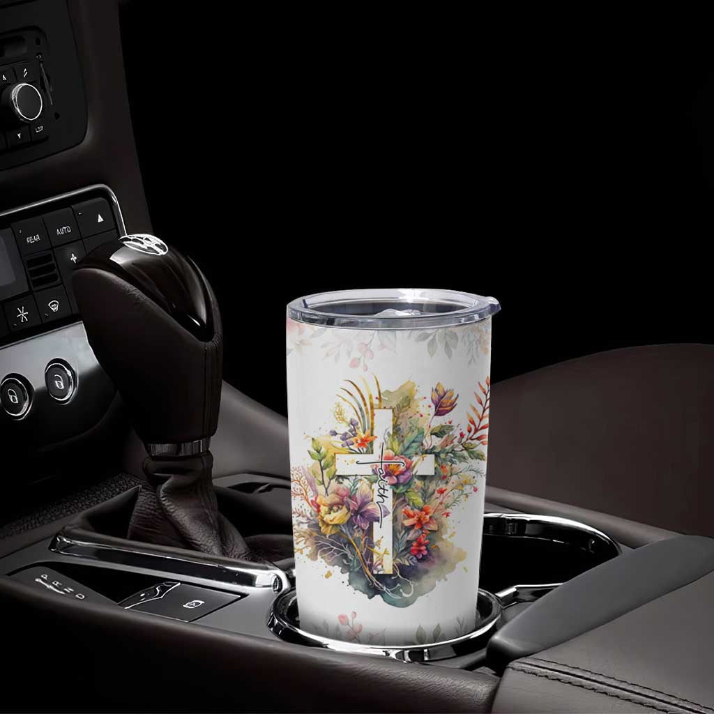 Christian Faith Floral Tumbler Cup Bible Verse It Makes Them Possible Inspirational Religious Gifts