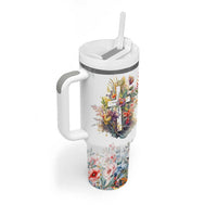Christian Faith Floral Tumbler With Handle Bible Verse It Makes Them Possible Inspirational Religious Gifts