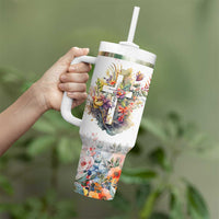 Christian Faith Floral Tumbler With Handle Bible Verse It Makes Them Possible Inspirational Religious Gifts