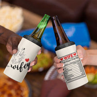 Funny Wifey 4 in 1 Can Cooler Tumbler Wife Nutrtion Facts Spouse Gift TB02