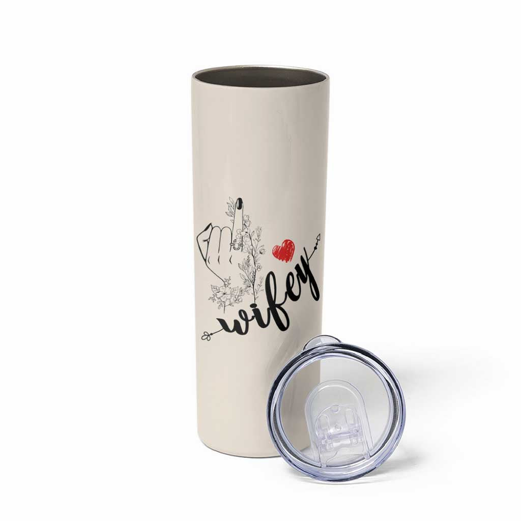 Funny Wifey Skinny Tumbler Wife Nutrtion Facts Spouse Gift TB02