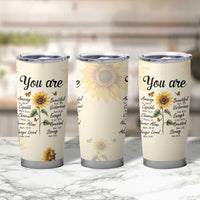Inspirational Quotes Sunflower Tumbler Cup Christian Faith Religious Encouragement Bible Verse