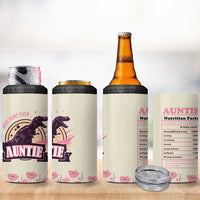 Best Aunt Ever Floral 4 in 1 Can Cooler Tumbler Funny Dinosaur Auntie Nutrition Facts Cute Rex Aunts Gift TB02