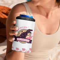Don't Mess With Mamasaurus 4 in 1 Can Cooler Tumbler Funny Dinosaur Mom Nutrition Facts Cute Rex Floral Mama Mother's Day TB02