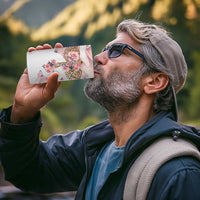 Floral Christian Faith 4 in 1 Can Cooler Tumbler Inspirational Bible Verses Faith-based Religious Scripture