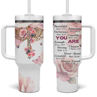 Floral Christian Faith Tumbler With Handle Inspirational Bible Verses Faith-based Religious Scripture
