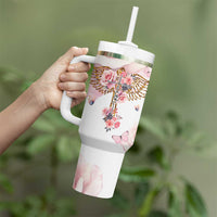 Floral Christian Faith Tumbler With Handle Inspirational Bible Verses Faith-based Religious Scripture