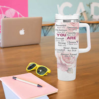 Floral Christian Faith Tumbler With Handle Inspirational Bible Verses Faith-based Religious Scripture