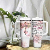 Floral Christian Faith Tumbler With Handle Inspirational Bible Verses Faith-based Religious Scripture