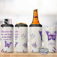 Inspirational Christian Faith Butterfly 4 in 1 Can Cooler Tumbler Blessed Is The One Who Trusts In The Lord Bible Verses Religious Scripture
