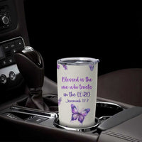 Inspirational Christian Faith Butterfly Tumbler Cup Blessed Is The One Who Trusts In The Lord Bible Verses Religious Scripture