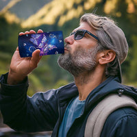 Personalized Name Butterfly 4 in 1 Can Cooler Tumbler Blue Galaxy Gem Butterflies Gifts