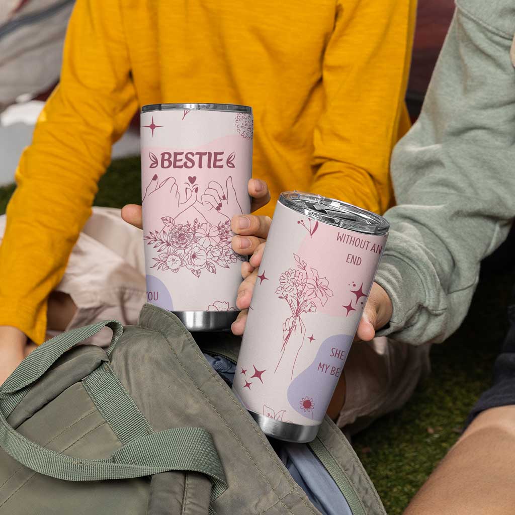 Bestie Friendship Tumbler Cup Cute Pink Aesthetic True Girls Friendship Quotes