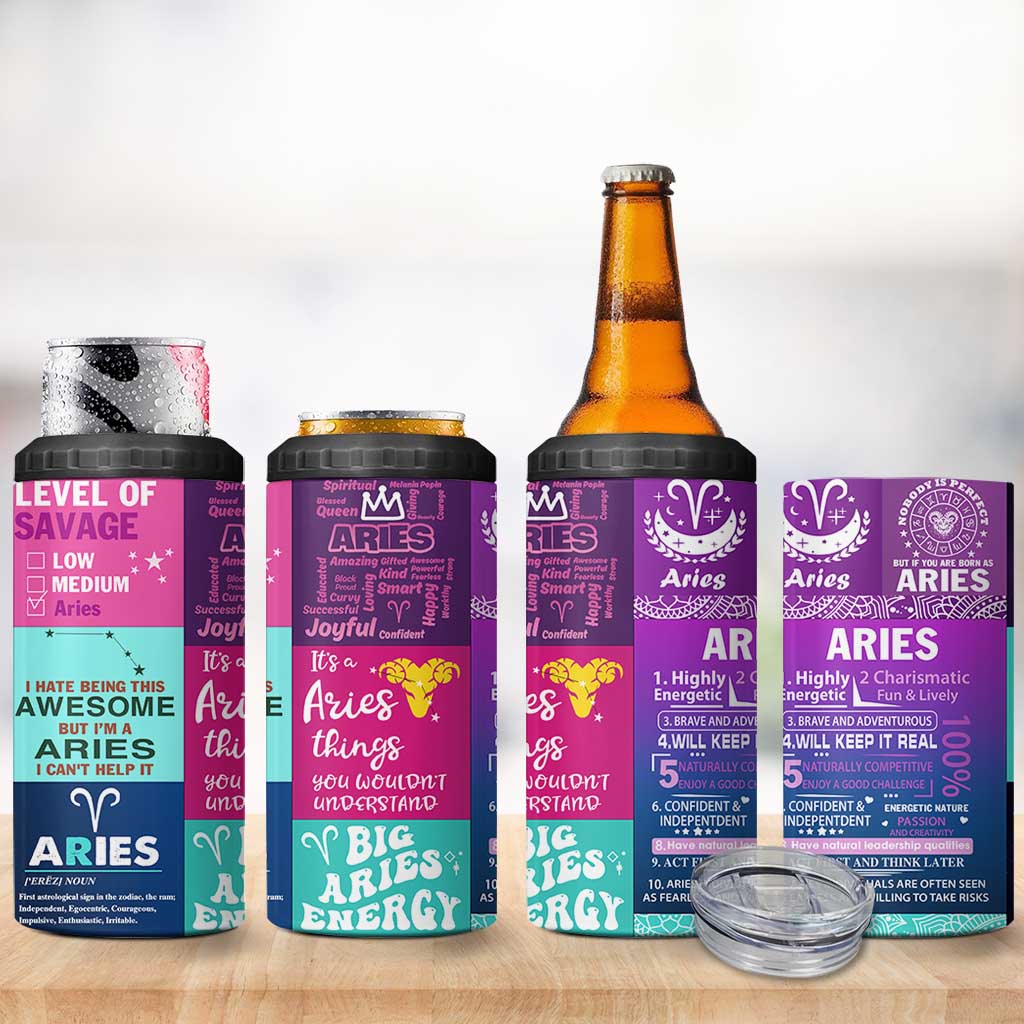 Teacher Life 4 in 1 Can Cooler Tumbler Teaching Appreciation Colorful School Supplies Gift For Educator