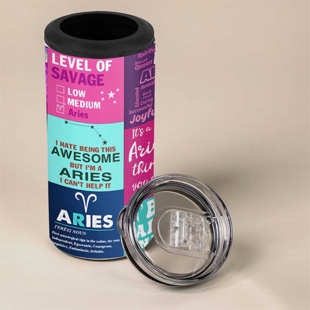 Teacher Life 4 in 1 Can Cooler Tumbler Teaching Appreciation Colorful School Supplies Gift For Educator