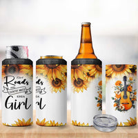 Dirt Roads And Country Music Girl 4 in 1 Can Cooler Tumbler Rustic Sunflower Floral Guitar Southern Cowgirl