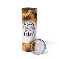 Dirt Roads And Country Music Girl Skinny Tumbler Rustic Sunflower Floral Guitar Southern Cowgirl