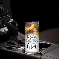 Dirt Roads And Country Music Girl Skinny Tumbler Rustic Sunflower Floral Guitar Southern Cowgirl