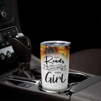 Dirt Roads And Country Music Girl Tumbler Cup Rustic Sunflower Floral Guitar Southern Cowgirl