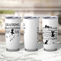 Music Teacher Tumbler Cup Teaching Music Is My Superpower Musicians Funny Cat Music Notes