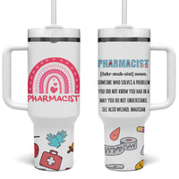 Funny Pharmacist Tumbler With Handle Pharmacy Tech Appreciation Pill Bottle Prescription
