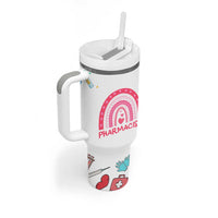 Funny Pharmacist Tumbler With Handle Pharmacy Tech Appreciation Pill Bottle Prescription