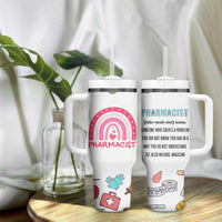 Funny Pharmacist Tumbler With Handle Pharmacy Tech Appreciation Pill Bottle Prescription