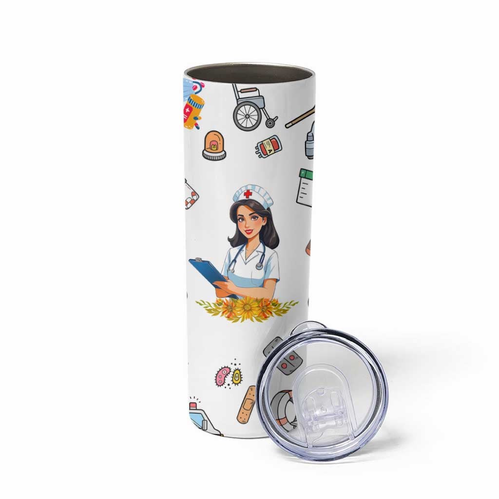 Funny Nurse Nutrition Facts Skinny Tumbler Medical Rn Healthcare Worker Appreciation, Nursing School Student Gift