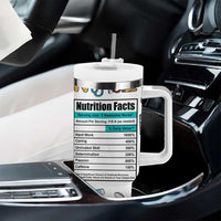 Funny Nurse Nutrition Facts Tumbler With Handle Medical Rn Healthcare Worker Appreciation, Nursing School Student Gift
