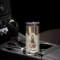 Personalized Book Lover Skinny Tumbler Custom Name Just One More Chapter Bookworm Bibliophile Gift