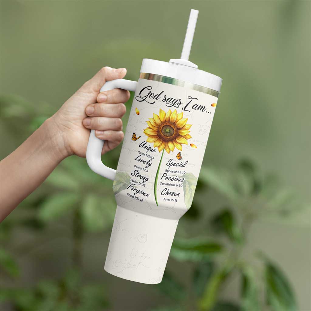Personalized Nurse Sunflower Tumbler With Handle Custom Name Rn Stethoscope Inspirational Christian Bible Verse Scripture