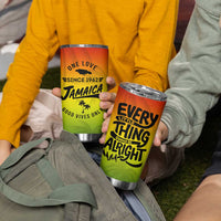 One Love Jamaica Tumbler Cup Every Little Thing Gonna Be Alright Good Vibes Since 1962 - Wonder Print Shop