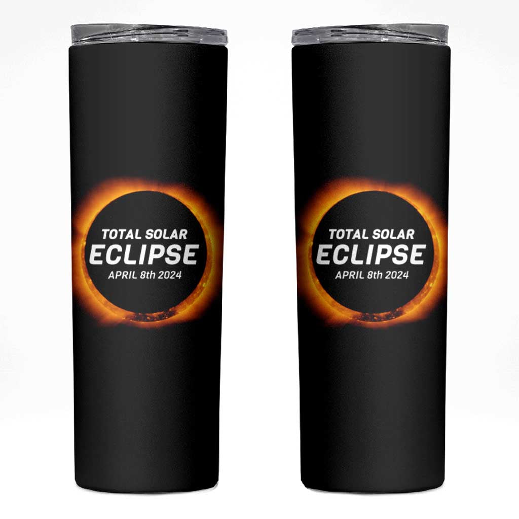 Total Solar Eclipse Skinny Tumbler America Totality April 8th 2024 - Wonder Print Shop