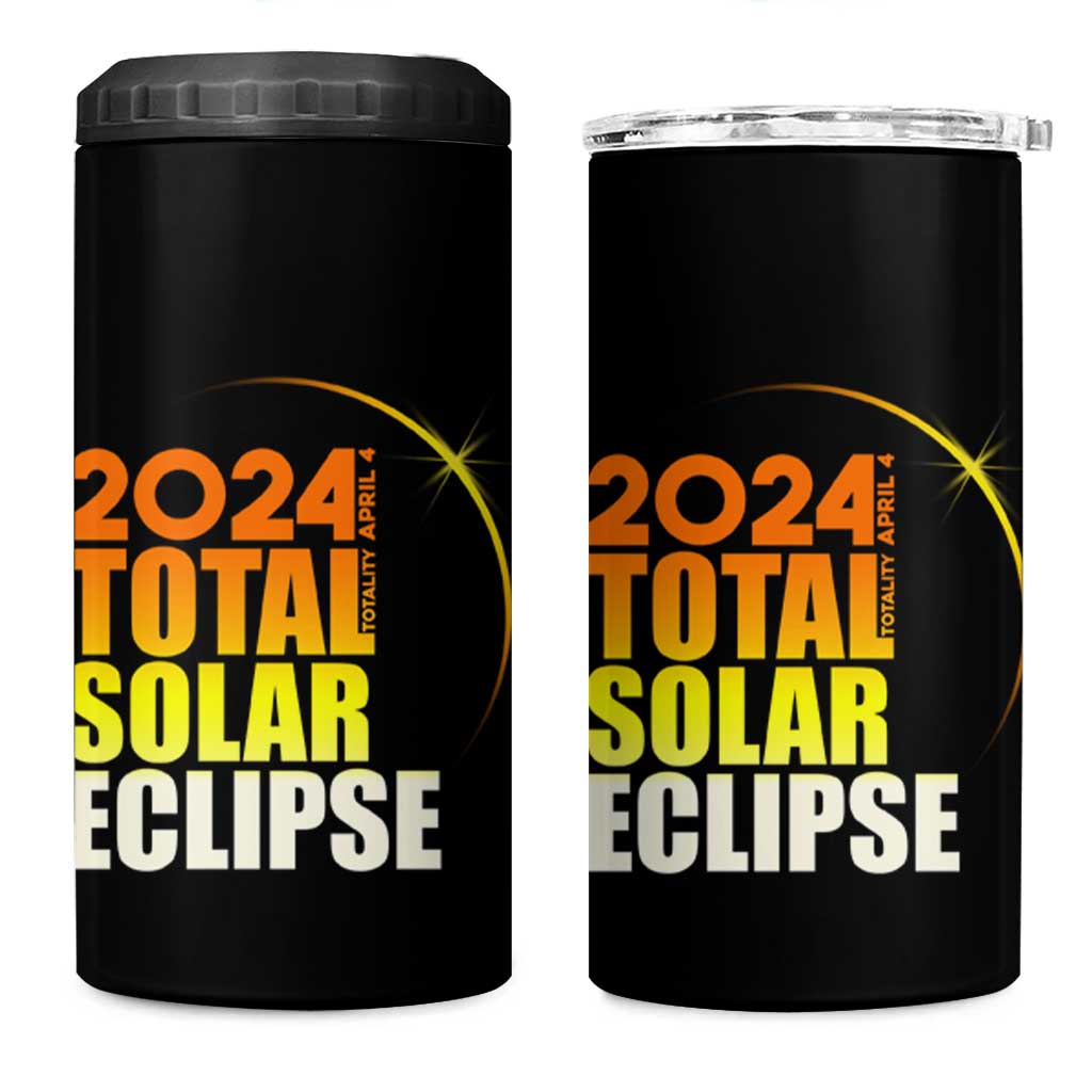 Total Solar Eclipse 4 in 1 Can Cooler Tumbler America Totality April 8 2024 - Wonder Print Shop