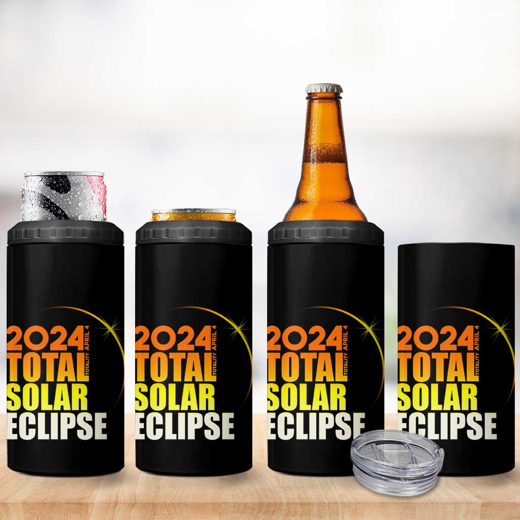 Total Solar Eclipse 4 in 1 Can Cooler Tumbler America Totality April 8 2024 - Wonder Print Shop