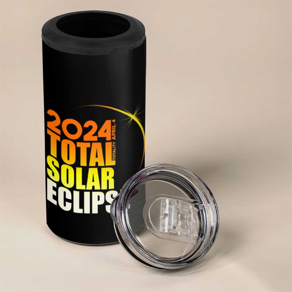 Total Solar Eclipse 4 in 1 Can Cooler Tumbler America Totality April 8 2024 - Wonder Print Shop