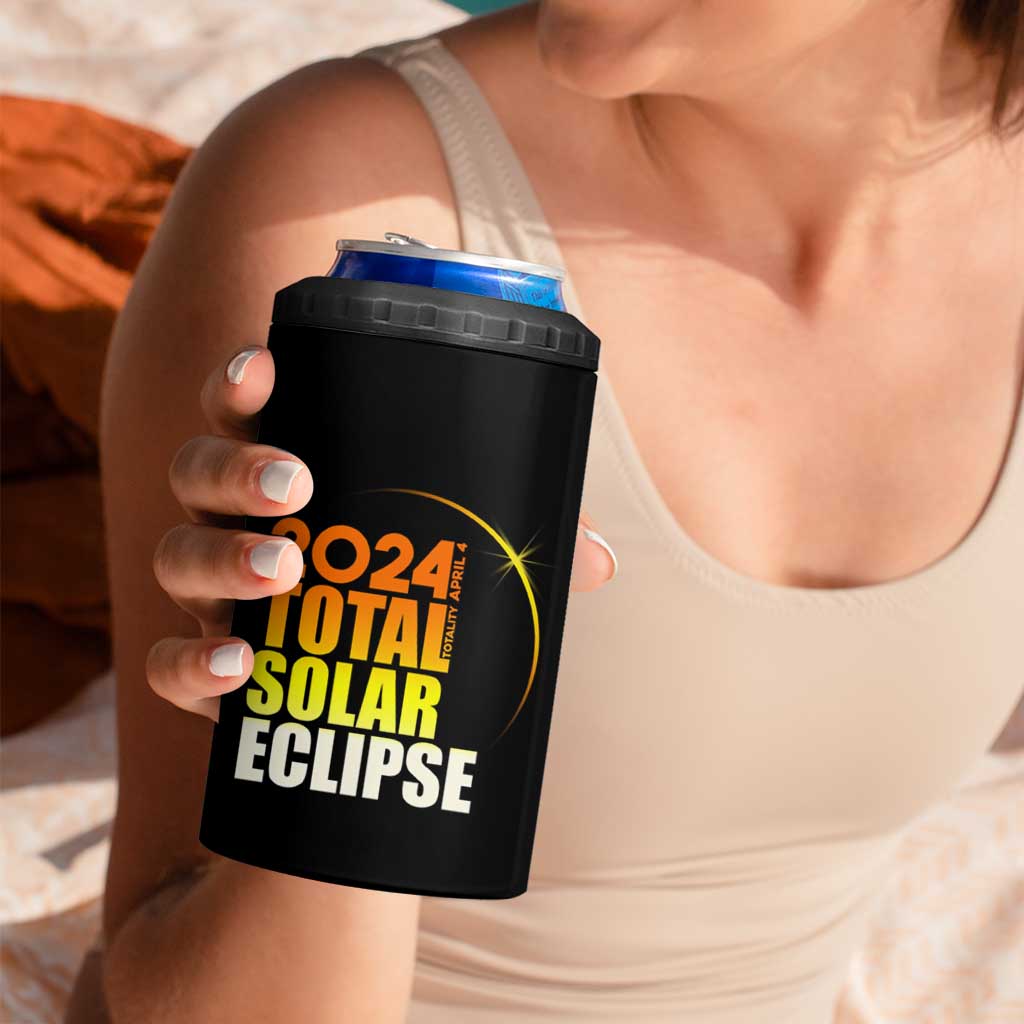Total Solar Eclipse 4 in 1 Can Cooler Tumbler America Totality April 8 2024 - Wonder Print Shop