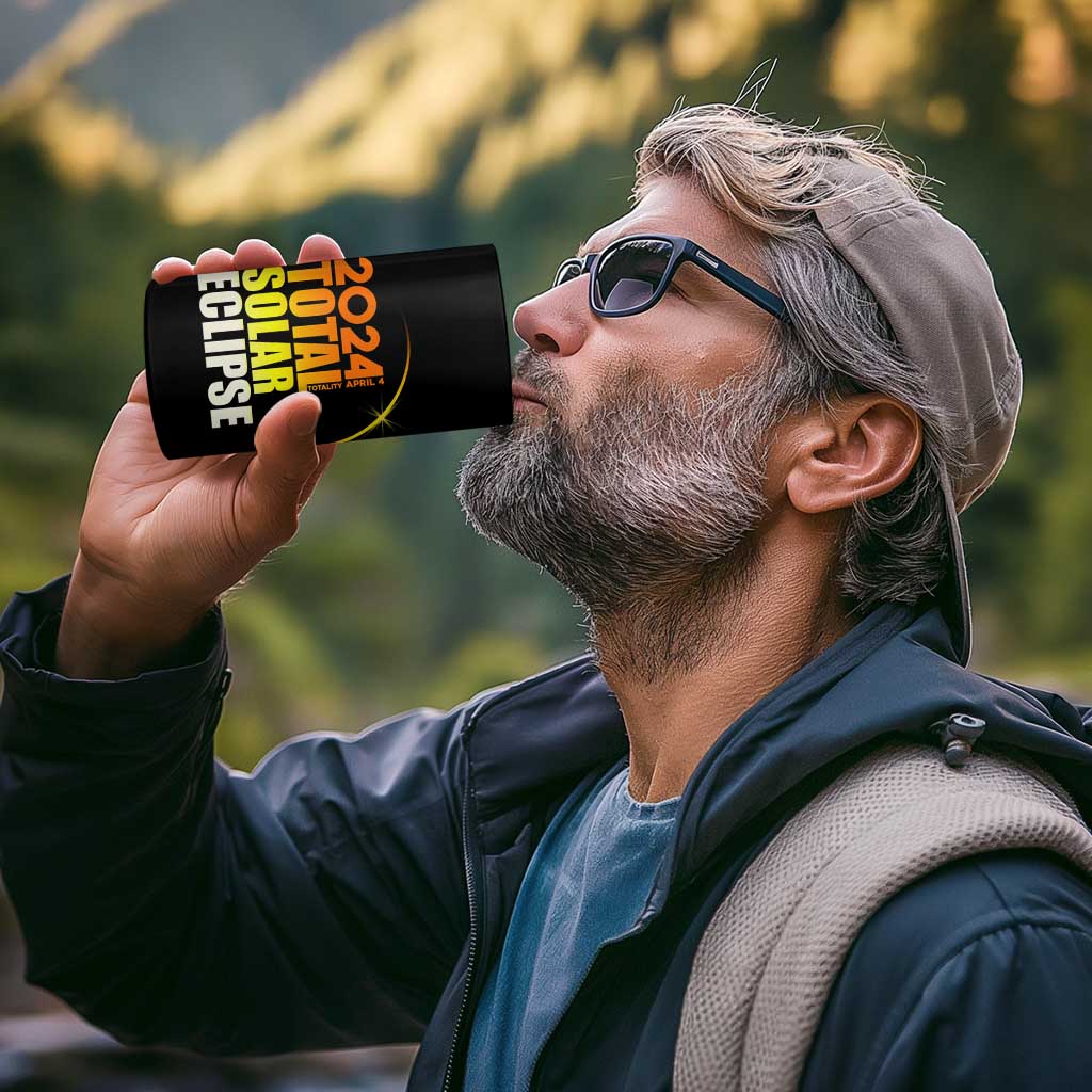 Total Solar Eclipse 4 in 1 Can Cooler Tumbler America Totality April 8 2024 - Wonder Print Shop