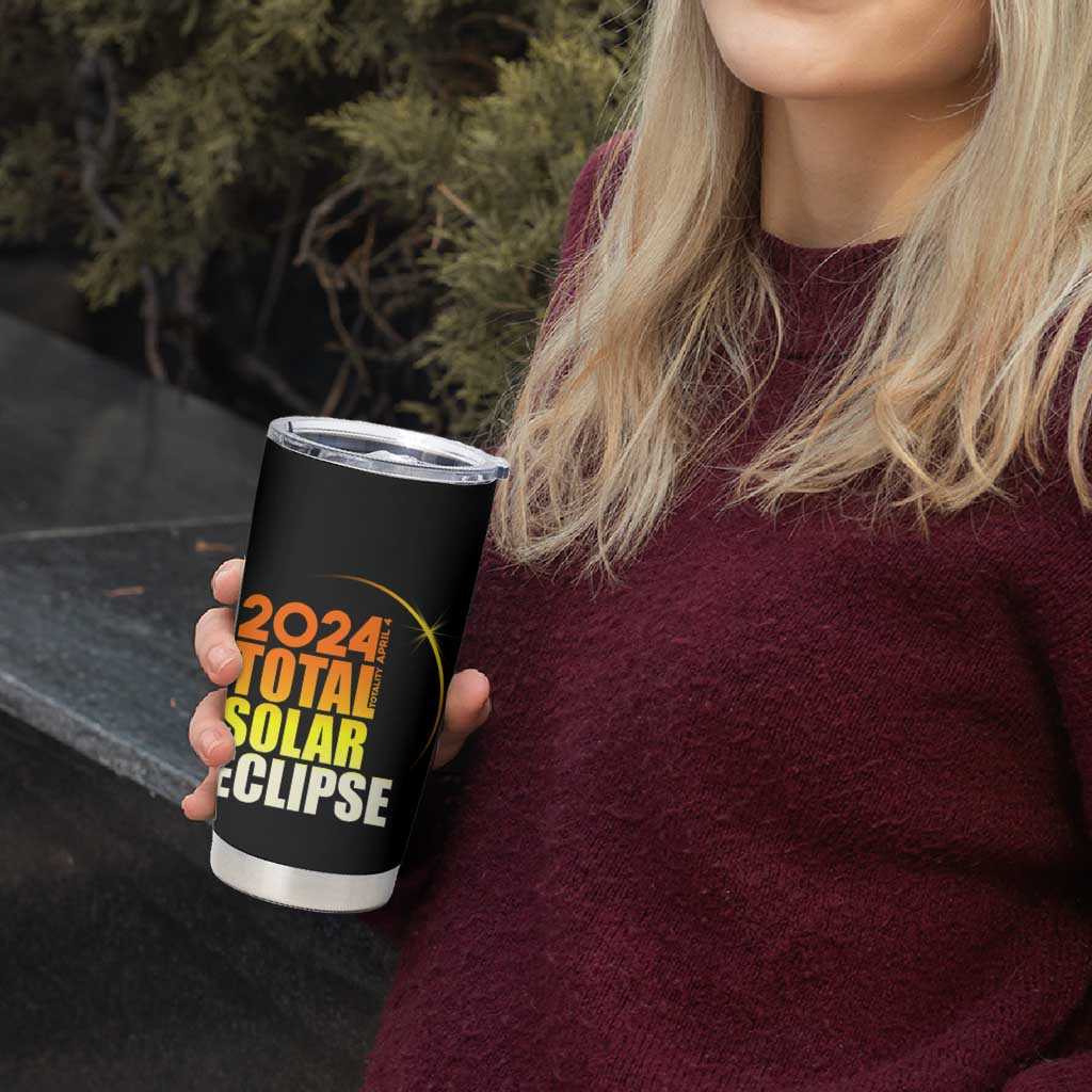 Total Solar Eclipse Tumbler Cup America Totality April 8 2024 - Wonder Print Shop