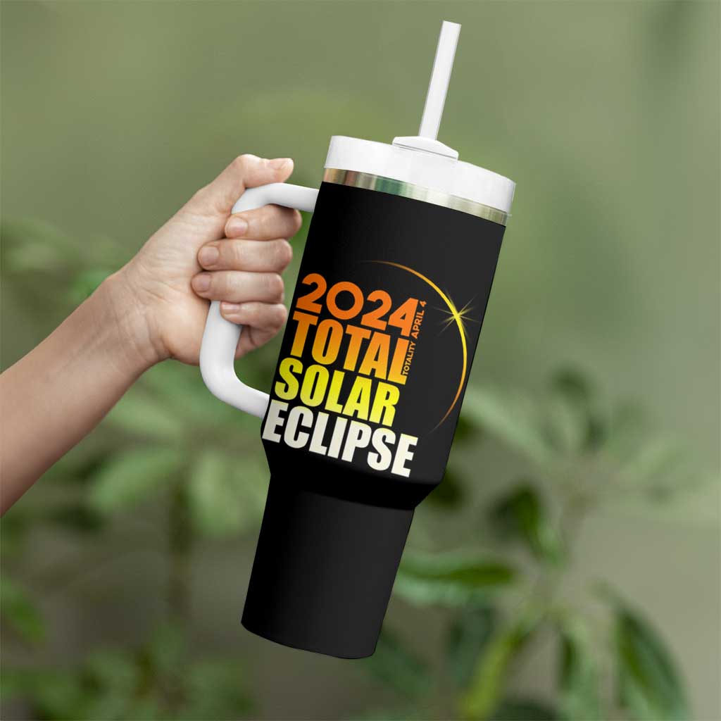 Total Solar Eclipse Tumbler With Handle America Totality April 8 2024 - Wonder Print Shop