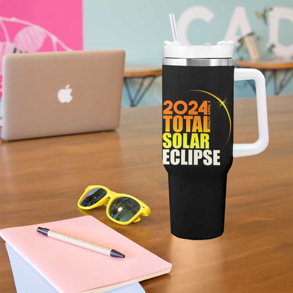 Total Solar Eclipse Tumbler With Handle America Totality April 8 2024 - Wonder Print Shop