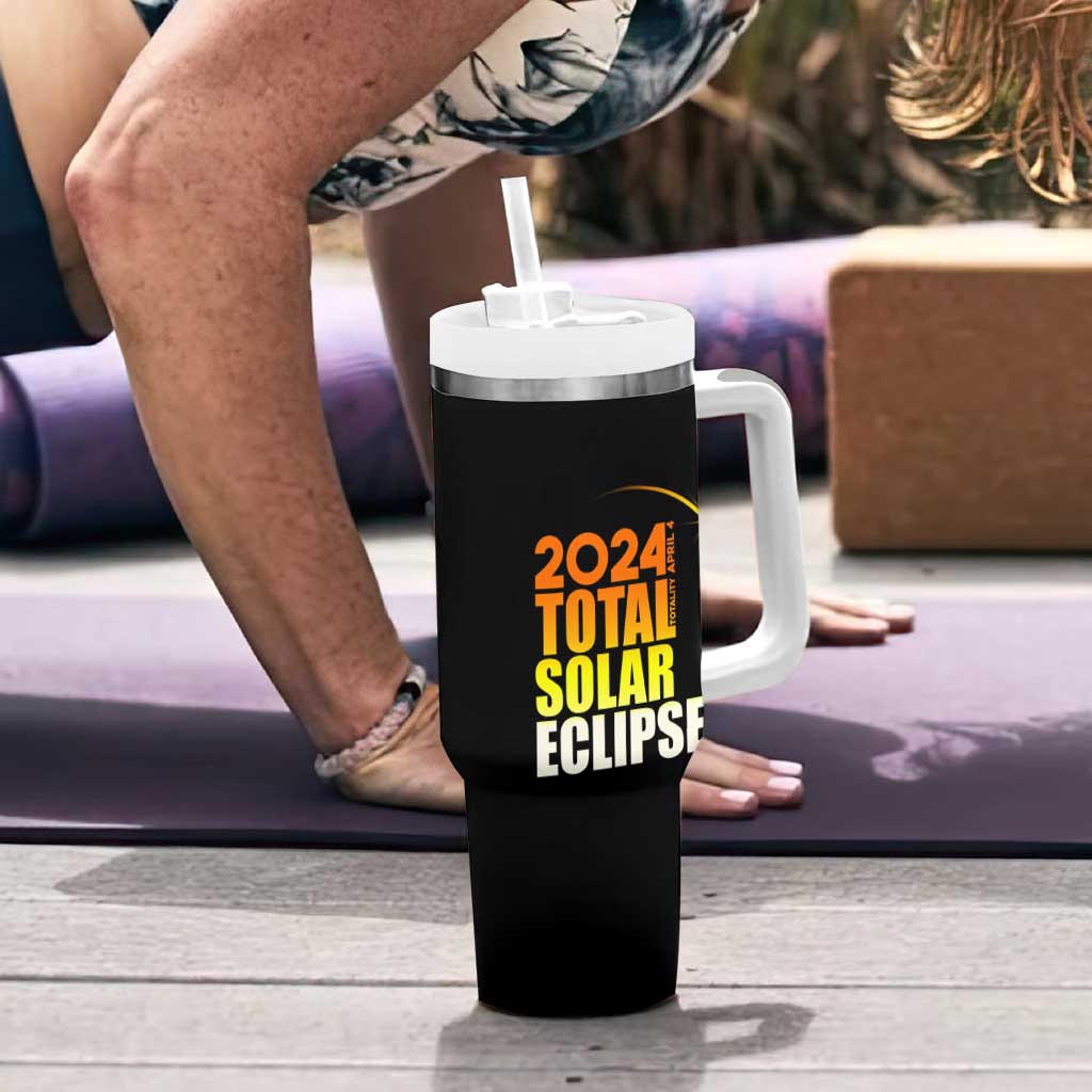 Total Solar Eclipse Tumbler With Handle America Totality April 8 2024 - Wonder Print Shop