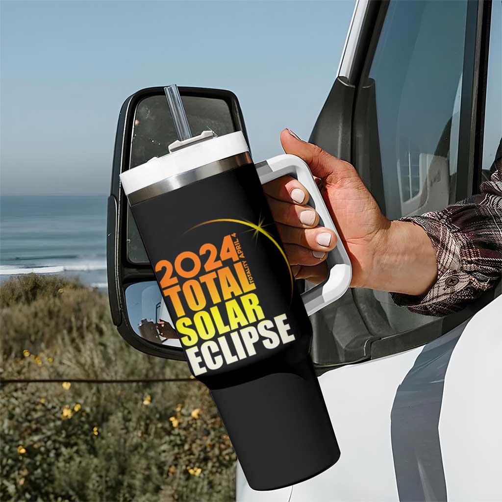 Total Solar Eclipse Tumbler With Handle America Totality April 8 2024 - Wonder Print Shop